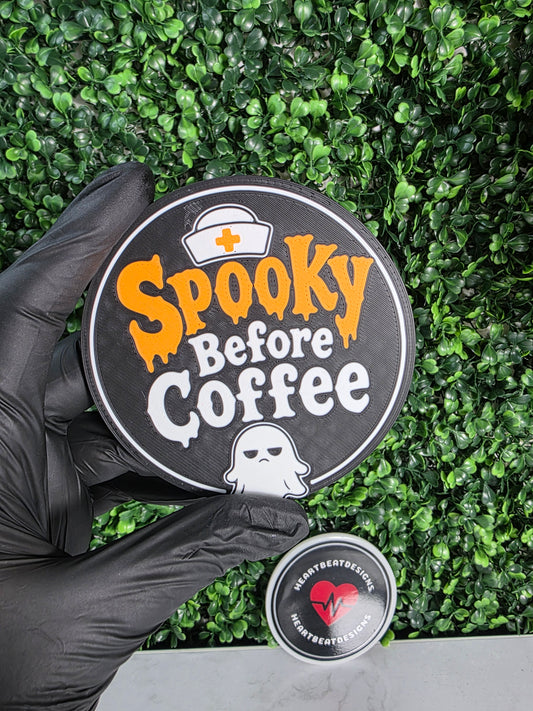 Spooky Before Coffee Coaster