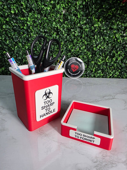 3D-Printed Sharps Desk Set
