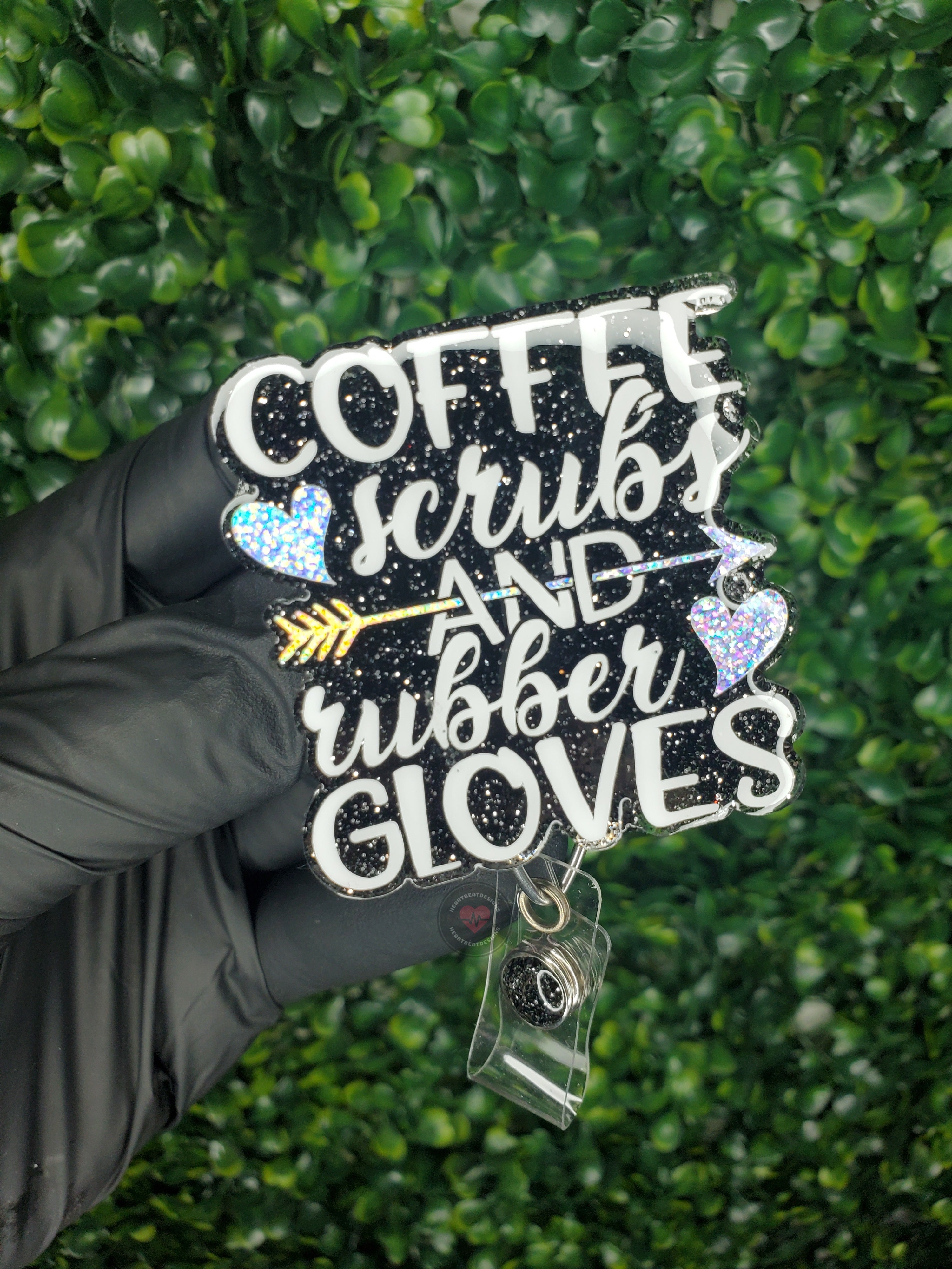 Coffee, Scrubs, Rubber Gloves